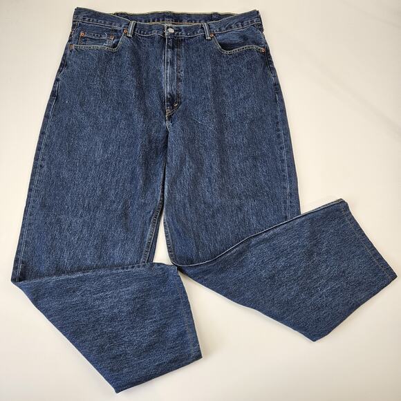 Levi's 569 Jeans Men's 40x29* Loose Straight Fit Dark Wash Denim Rigid Cotton - Picture 2 of 11